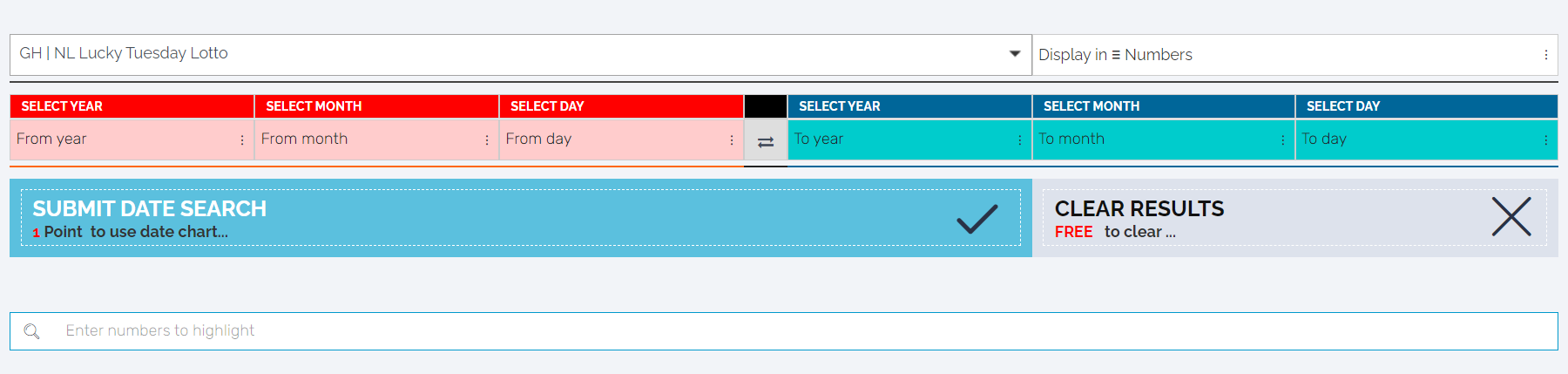 Lucky tuesday shop lotto chart